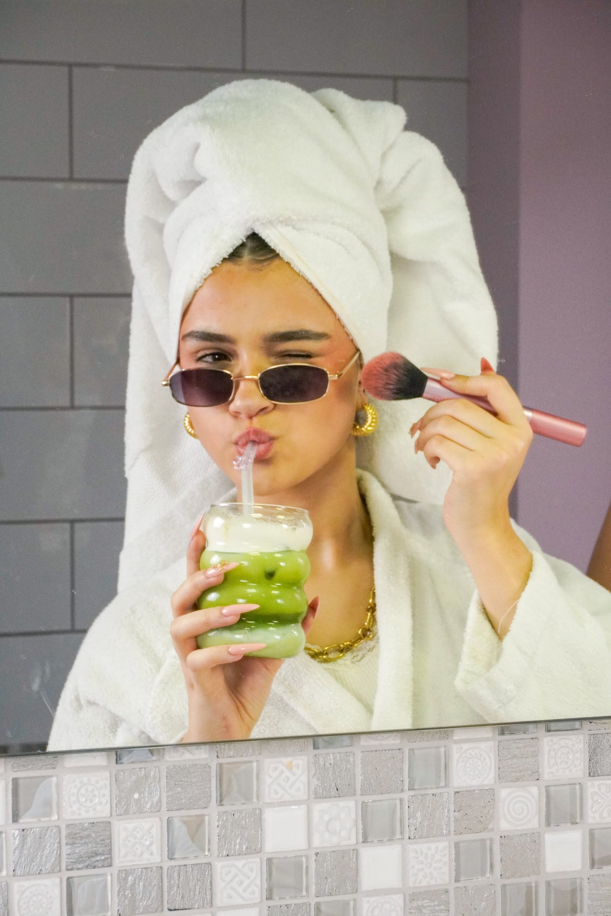 Matcha Collagène Oh la la en moment skincare