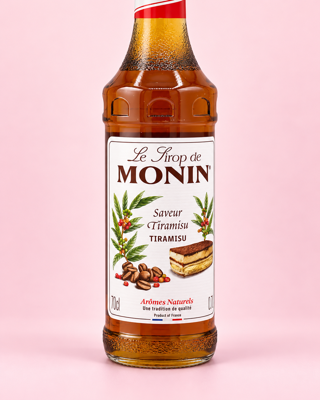 Étiquette du sirop MONIN Tiramisu 70 cl