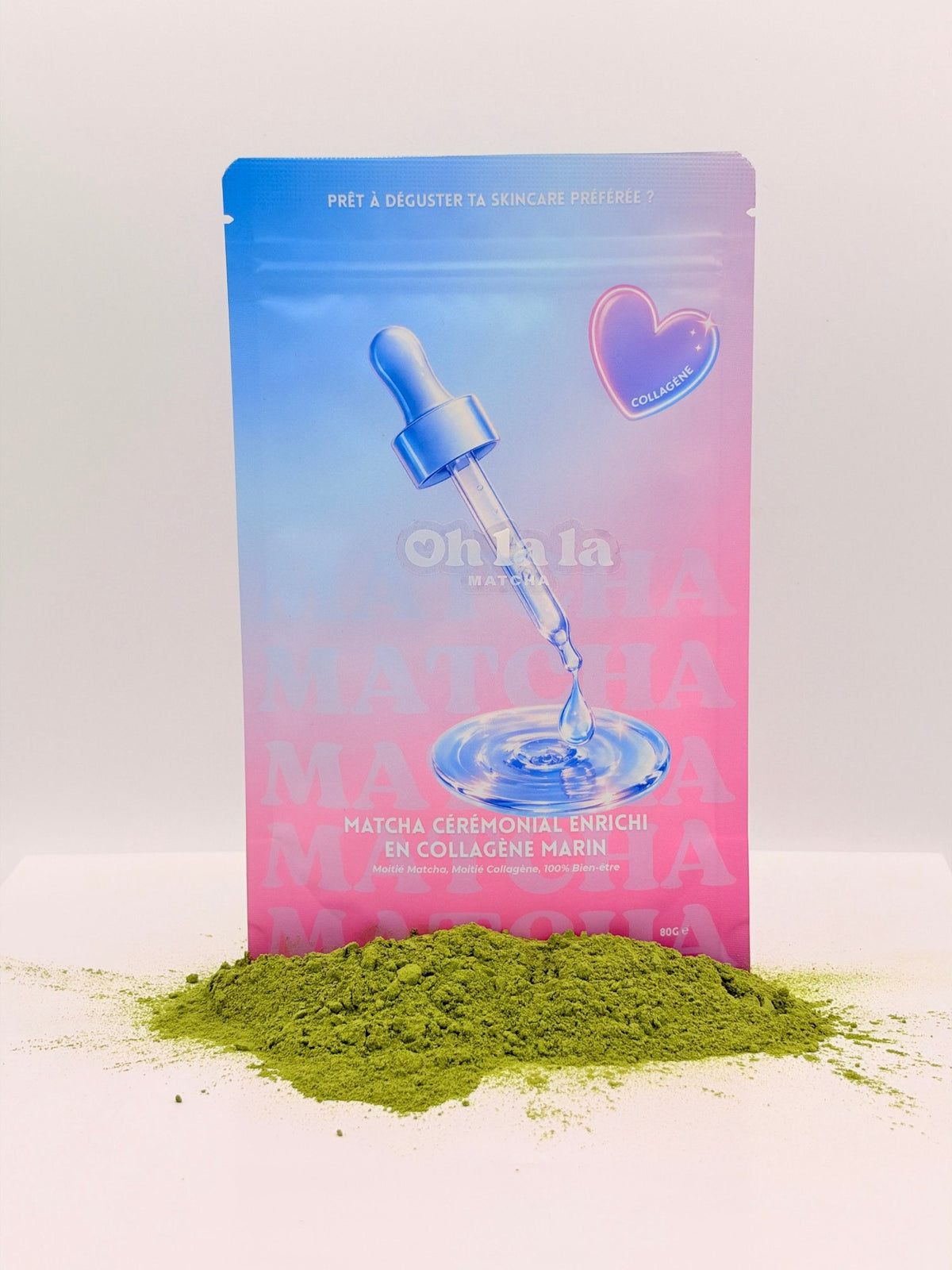 Sachet Matcha Collagène Oh la la avec poudre de matcha